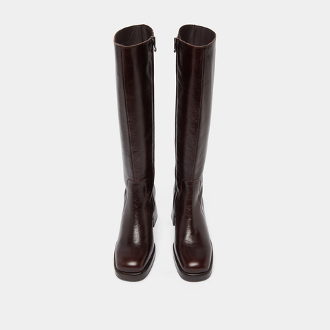 Bottes &agrave; plateformes dark brown